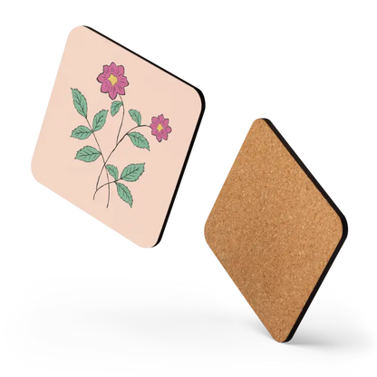 Chic Pink Floral Coasters: Elevate your Home Decor in Style - Kitchen and Dining