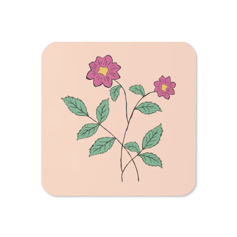 Chic Pink Floral Coasters: Elevate your Home Decor in Style - Kitchen and Dining