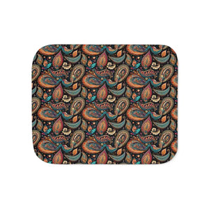 Snuggly Sherpa Blanket - Colorful Paisley Pattern - Dipaliz - Blankets