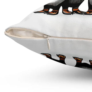 Penguins Throw Pillow - Polyester Square Cover - Dipaliz - Pillows