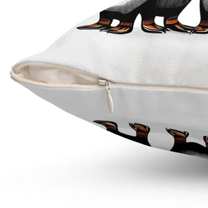 Penguins Throw Pillow - Polyester Square Cover - Dipaliz - Pillows