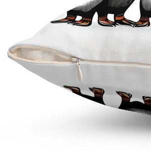 Penguins Throw Pillow - Polyester Square Cover - Dipaliz - Pillows
