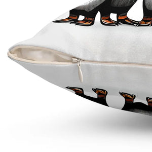 Penguins Throw Pillow - Polyester Square Cover - Dipaliz - Pillows