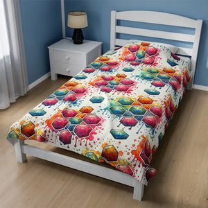 Velveteen Plush Blanket Lux Cozy Comfort Style - Dipaliz - 60’’ × 80’’ - Blankets