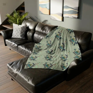 Soft Polyester Blanket - Cute Dinosaur Print - Dipaliz - 50’’ × 60’’ - Blankets