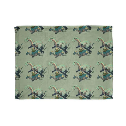 Snuggle in the Soft Polyester Cute Dinosaur Blanket - Home Decor