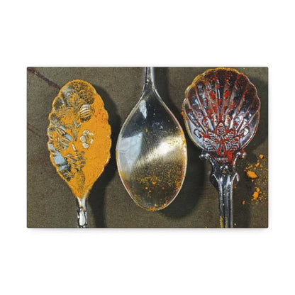 Vivid Spoons & Spices Canvas: Semi Glossy Elegance Redefined - 12’’ x 8’’ (horizontal) / 1.5’’ Canvas