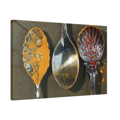 Vivid Spoons & Spices Canvas: Semi Glossy Elegance Redefined - Canvas