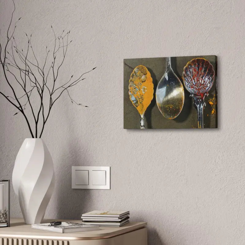 Vivid Spoons & Spices Canvas: Semi Glossy Elegance Redefined - Canvas