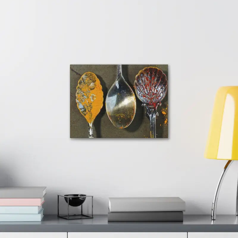 Vivid Spoons & Spices Canvas: Semi Glossy Elegance Redefined - Canvas