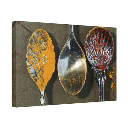 Vivid Spoons & Spices Canvas: Semi Glossy Elegance Redefined - Canvas