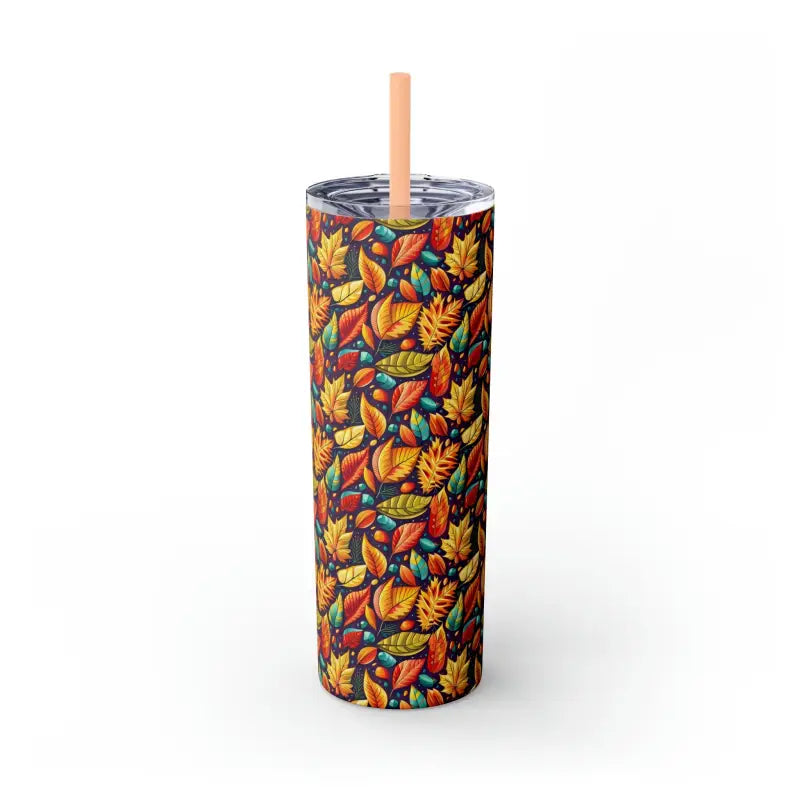 Cozy Up with the Mesmerizing Fall Leaves Tumbler - Glossy / Glitter Blush / 20oz Mug