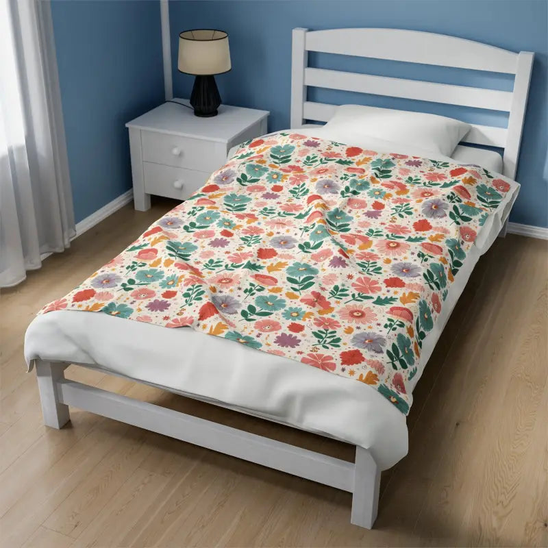 Cozy Up with the Stunning Pastel Flower Bliss Blanket - 50’’ × 60’’ All Over Prints