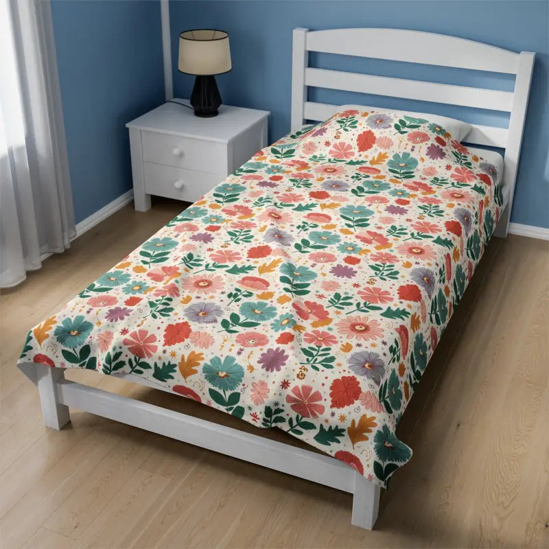 Cozy Up with the Stunning Pastel Flower Bliss Blanket - 60’’ × 80’’ All Over Prints