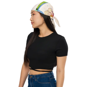 Print Bandana Nature Scarf with Lovely Flowers - Dipaliz - Bandanas & Headties