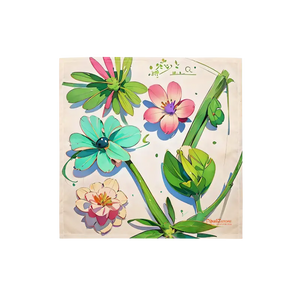 Print Bandana Nature Scarf with Lovely Flowers - Dipaliz - s - Bandanas & Headties