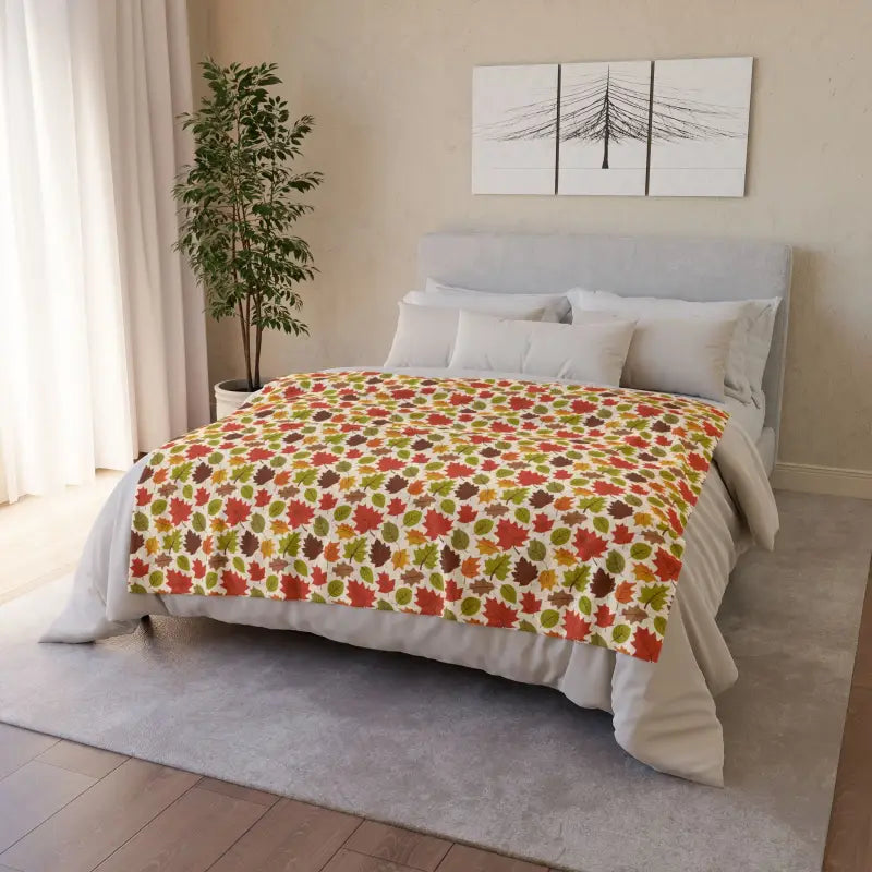 Cozy Up in Style with Autumn Leaves Minky Blankets! - 50’’ × 60’’ Home Decor