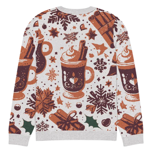 Knitted Crew Neck Sweater - Cozy Hot Cocoa Style - Dipaliz - Sweaters