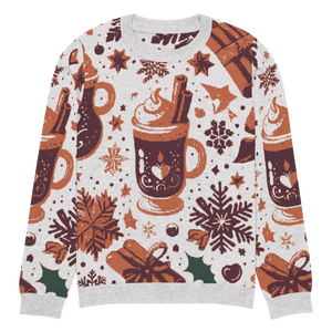 Knitted Crew Neck Sweater - Cozy Hot Cocoa Style - Dipaliz - 2xs - Sweaters