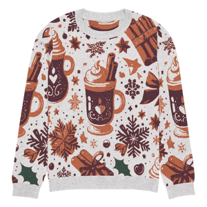 Knitted Crew Neck Sweater - Cozy Hot Cocoa Style - Dipaliz - 3xl - Sweaters