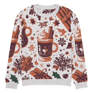 Knitted Crew Neck Sweater - Cozy Hot Cocoa Style - Dipaliz - 3xs - Sweaters