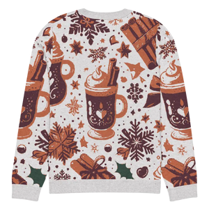 Knitted Crew Neck Sweater - Cozy Hot Cocoa Style - Dipaliz - Sweaters