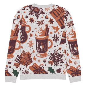 Knitted Crew Neck Sweater - Cozy Hot Cocoa Style - Dipaliz - Sweaters