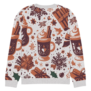 Knitted Crew Neck Sweater - Cozy Hot Cocoa Style - Dipaliz - Sweaters