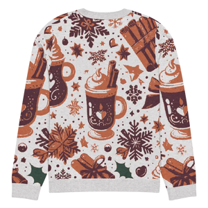 Knitted Crew Neck Sweater - Cozy Hot Cocoa Style - Dipaliz - Sweaters