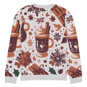 Knitted Crew Neck Sweater - Cozy Hot Cocoa Style - Dipaliz - Sweaters