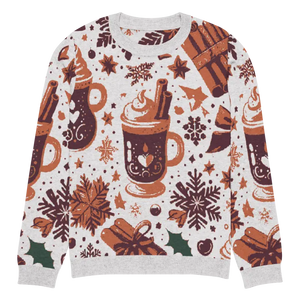 Knitted Crew Neck Sweater - Cozy Hot Cocoa Style - Dipaliz - l - Sweaters