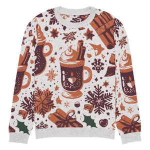 Knitted Crew Neck Sweater - Cozy Hot Cocoa Style - Dipaliz - s - Sweaters