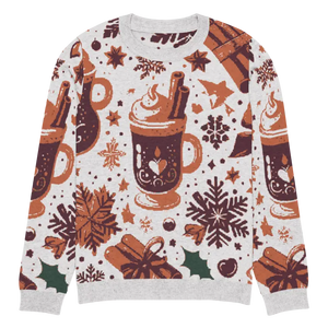 Knitted Crew Neck Sweater - Cozy Hot Cocoa Style - Dipaliz - Xs - Sweaters