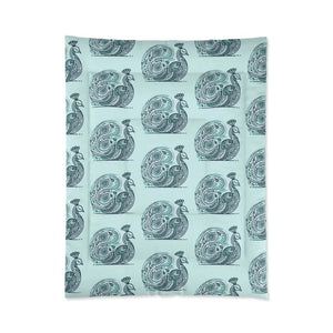 Peacock Comforter - Dreamy Purple Polyester Bedding - Dipaliz - 68’’ × 88’’ - Quilts & Comforters