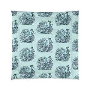 Peacock Comforter - Dreamy Purple Polyester Bedding - Dipaliz - 88’’ × - Quilts & Comforters