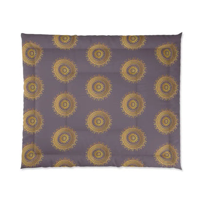 Elevate your Space with the Purple Mandal Pattern Comforter - 104’’ × 88’’ Home Decor