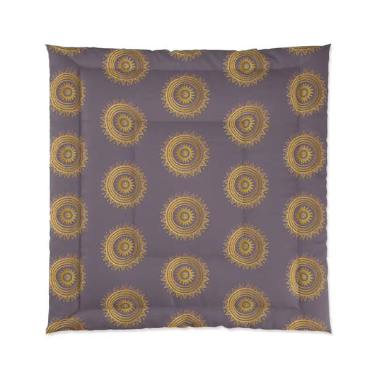 Transform your Space with a Purple Mandal Pattern Comforter - 88’’ × Home Decor