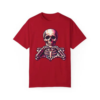 Get Comfy in the Stylish Skeleton Heart Comfort Colors Tee - T-shirt