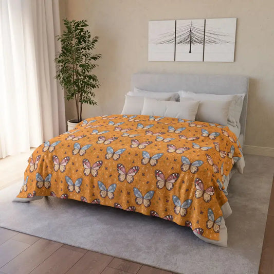 Cozy Up with our Whimsical Soft Polyester Butterfly Blanket - 60’’ × 80’’ Home Decor