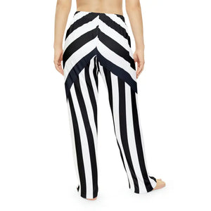 Pajama Pants Black Stripes Pattern Loungewear - Dipaliz - Pajamas