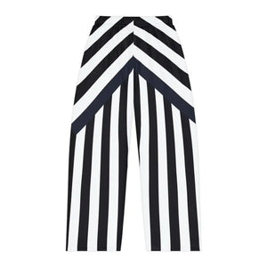 Pajama Pants Black Stripes Pattern Loungewear - Dipaliz - Pajamas
