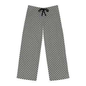 Pajama Pants White Geometrical Pattern Comfort Style - Dipaliz