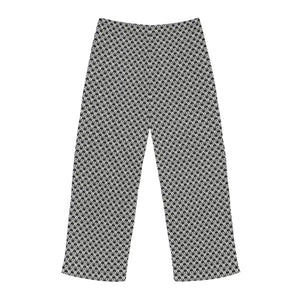 Pajama Pants White Geometrical Pattern Comfort Style - Dipaliz