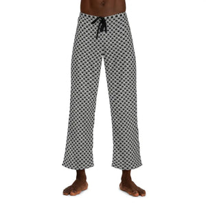 Pajama Pants White Geometrical Pattern Comfort Style - Dipaliz