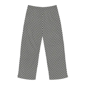 Pajama Pants White Geometrical Pattern Comfort Style - Dipaliz
