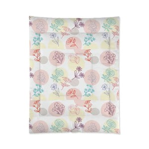 Floral Print Polyester Comforter - Modern Cozy Style - Dipaliz - 68’’ × 88’’ - Quilts & Comforters