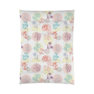 Floral Print Polyester Comforter - Modern Cozy Style - Dipaliz - 68’’ × 92’’ - Quilts & Comforters