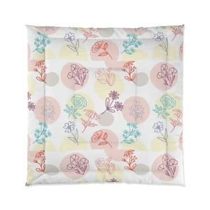 Floral Print Polyester Comforter - Modern Cozy Style - Dipaliz - 88’’ × - Quilts & Comforters