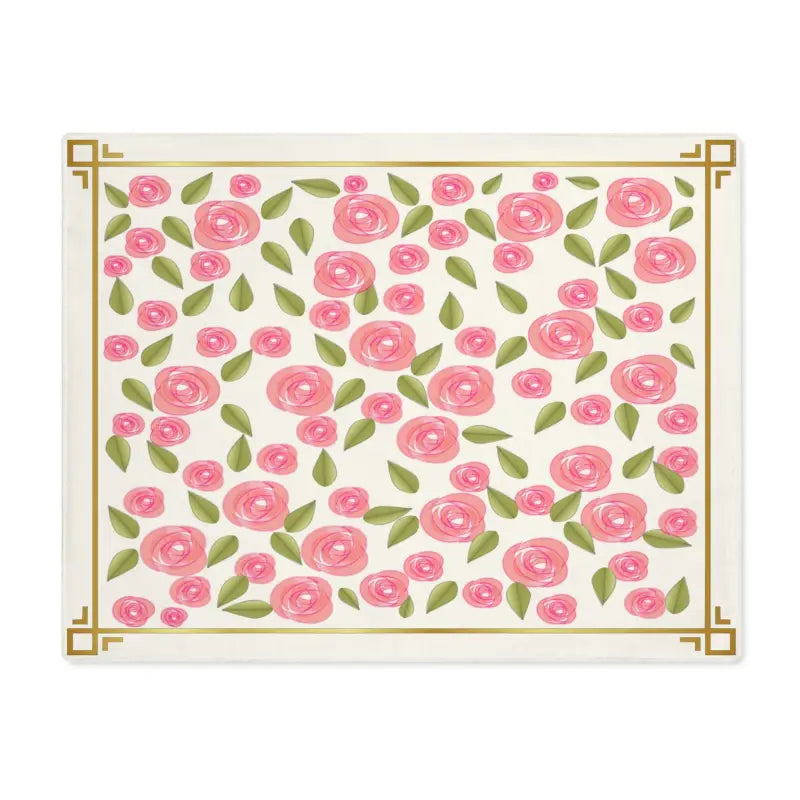 Transform your Table with Pink Roses Cotton Placemats - 18’’ × 14’’ Home Decor