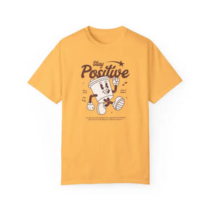 T-shirt - Think Positive Cotton Tee - Inspirational Statement Shirt - Dipaliz
